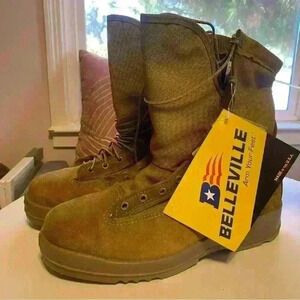 Belleville New Heavy Duty Military Men’s Leather Combat Boots w Steel Toes 10W